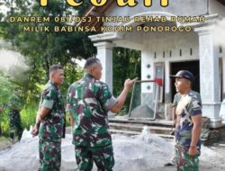 Peduli, Danrem 081/Dsj Tinjau Rehab Rumah Milik Babinsa Kodim Ponorogo