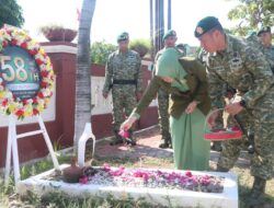 Peringati HUT ke-58, Danyonif 411 Kostrad Pimpin Ziarah ke Makam Prajurit
