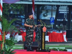 Tegaskan Soliditas, Wadan Kodiklatal Hadiri Apel Gabungan TNI-Polri