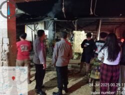 Respon Cepat Polisi Hadir di Tengah Musibah Kebakaran Oven Stik Kayu di Mojosongo