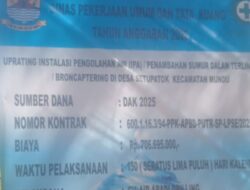 PEMBANGUNAN SARANA AIR BERSIH DI DESA SETU PATOK KECAMATAN MUNDU KABUPATEN CIREBON DIBLOK KARANGDAWA DIDUGA TAK IZIN RT,01/RW,01