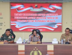 Tanggulangi Konflik Sosial, Polres Sragen Gelar Rapat Lintas Sektoral, Kapolres; Komunikasi Jadi Solusi
