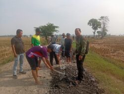 WARGA DESA KENDALSARI DAN TEGALSARI BARAT GOTONG ROYONG PERBAIKI JALAN RUSAK BERTAHUN-TAHUN 