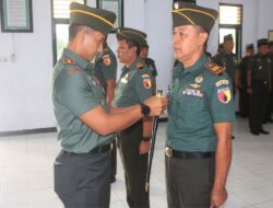 KODIM 0806/TRENGGALEK GELAR SERTIJAB PERWIRA, DANDIM TEKANKAN SINERGI DAN PROFESIONALISME 
