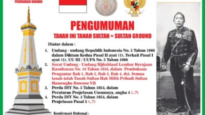 PEMERINTAH PUSAT & DAERAH MEMBUAT UNDANG-UNDANG PERDA DIY, PERGUB DIPERGUNAKAN SEBAGAI ALAT UNTUK MENYEROBOT TANAH HAK MILIK TURUN-TEMURUN PRIBADI SULTAN HAMENGKUBUWONO KE X