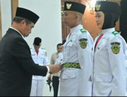 BUPATI MADIUN RESMI PENGUKUHAN 80 ANGGOTA PASKIBRAKA TAHUN 2025