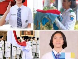 BIANCA PEMBAWA BAKI UPACARA BENDERA MERAH PUTIH DALAM PERINGATAN DETIK-DETIK PROKLAMASI DIRGAHAYU KEMERDEKAAN RI KE-80