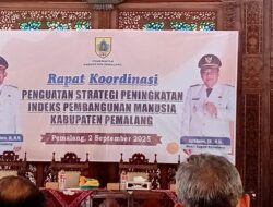 BERITA RAPAT KOORDINASI RAKOR PENGUATAN STRATEGI PENINGKATAN IPM PEMALANG, BUPATI TEKANKAN SINERGI LINTAS SEKTOR 