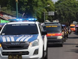 POLRES SRAGEN GELAR APEL GABUNGAN DAN PATROLI SKALA BESAR JAGA KONDUSIFITAS WILAYAH 