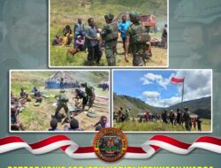 SATGAS YONIF 408/Sbh HADIRI KEDUKAAN WARGA DI KAMPUNG WAMITU