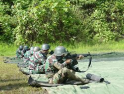 Asah Kemampuan, Prajurit Lanmar Sorong Laksanakan LPD Materi Menembak