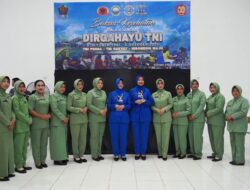 Danrem 181/PVT Bersama Ketua Persit KCK Koorcab Rem 181 Ikut Donor Darah Massal HUT Ke-80 TNI Di Sorong