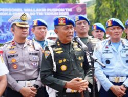 Puspom TNI Gelar Apel Wallakir Jelang HUT Ke-80 TNI,Libatkan 788 Personel Dan Bagikan 1000 Paket Sembako