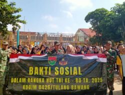 Koramil 426-05 PA Gelar Bakti Teritorial Prima Peringati HUT Ke-80 TNI