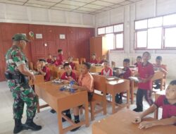 Koramil 05/Lahewa Pantau Penyaluran Program Makanan Bergizi Gratis Bagi 3.730 Siswa Di Nias Utara