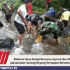 Babinsa Desa Sudaji Bersama Aparat dan Warga Laksanakan Gotong Royong Persiapan Betonisasi Jalan