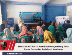 DPD Partai NasDem Kabupaten Jombang Gelar Donor Darah dan Sosialisasi Kesehatan dalam Semarak HUT ke-14
