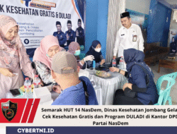 Semarak HUT 14 NasDem, Dinas Kesehatan Jombang Gelar Cek Kesehatan Gratis dan Program DULADI di Kantor DPD Partai NasDem