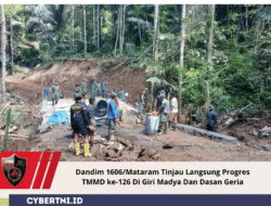 Dandim 1606/Mataram Tinjau Langsung Progres TMMD ke-126 Di Giri Madya Dan Dasan Geria