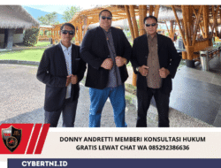 DONNY ANDRETTI MEMBERI KONSULTASI HUKUM GRATIS LEWAT CHAT WA 085292386636