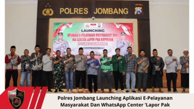 Polres Jombang Launching Aplikasi E-Pelayanan Masyarakat Dan WhatsApp Center ‘Lapor Pak Kapolsek’