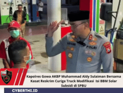 Kapolres Gowa AKBP Muhammad Aldy Sulaiman Bersama Kasat Reskrim Curiga Truck Modifikasi Isi BBM Solar Subsidi di SPBU