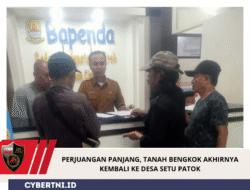 PERJUANGAN PANJANG, TANAH BENGKOK AKHIRNYA KEMBALI KE DESA SETU PATOK
