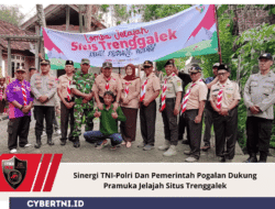Sinergi TNI-Polri Dan Pemerintah Pogalan Dukung Pramuka Jelajah Situs Trenggalek