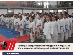 Semangat Juang Atlet Muda Menggelora Di Kejuaraan Karate Dandim 0806/Trenggalek Pada HUT Ke-80 TNI