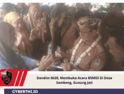 Dandim 0620, Membuka Acara BSMSS Di Desa Sambeng, Gunung Jati
