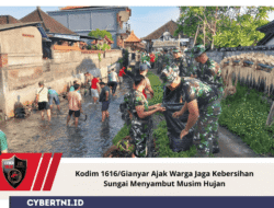 Kodim 1616/Gianyar Ajak Warga Jaga Kebersihan Sungai Menyambut Musim Hujan