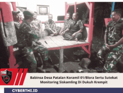 Babinsa Desa Patalan Koramil 01/Blora Sertu Sutekat Monitoring Siskamling Di Dukuh Krempit