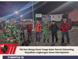 TNI Dan Warga Panei Tonga Gelar Patroli Siskamling, Wujudkan Lingkungan Aman Dan Nyaman