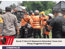 Bocah 5 Tahun Di Mojowarno Ditemukan Tewas Usai Hilang Tenggelam Di Sungai