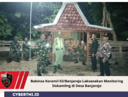 Babinsa Koramil 03/Banjarejo Laksanakan Monitoring Siskamling di Desa Banjarejo
