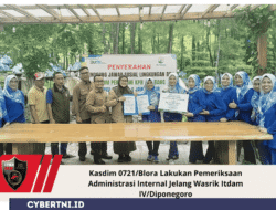 Kasdim 0721/Blora Lakukan Pemeriksaan Administrasi Internal Jelang Wasrik Itdam IV/Diponegoro