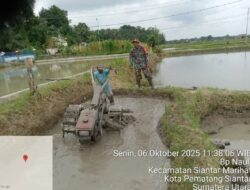 Babinsa Koramil 03/Siantar Selatan Dampingi Petani Olah Lahan Di Dusun Sukaslamat