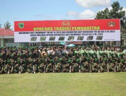 Danrindam XVIII/KSR, Resmi Tutup Upacara Tradisi Pembaretan Dikjurbaif Dan Dikjurtaif