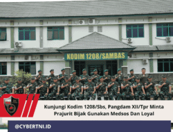 Kunjungi Kodim 1208/Sbs, Pangdam XII/Tpr Minta Prajurit Bijak Gunakan Medsos Dan Loyal