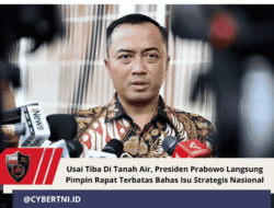 Usai Tiba Di Tanah Air, Presiden Prabowo Langsung Pimpin Rapat Terbatas Bahas Isu Strategis Nasional