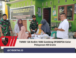 TMMD 126 Kodim 1606 Gandeng DP2KBP3A Gelar Pelayanan KB Gratis
