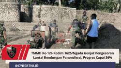 TMMD Ke-126 Kodim 1625/Ngada Genjot Pengecoran Lantai Bendungan Panondiwal, Progres Capai 36%