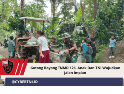 Gotong Royong TMMD 126, Anak Dan TNI Wujudkan Jalan Impian