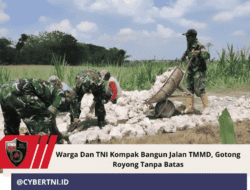 Warga Dan TNI Kompak Bangun Jalan TMMD, Gotong Royong Tanpa Batas