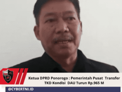 Ketua DPRD Ponorogo : Pemerintah Pusat  Transfer TKD Kondisi  DAU Turun Rp.965 M