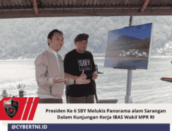 Presiden Ke 6 SBY Melukis Panorama alam Sarangan Dalam Kunjungan Kerja IBAS Wakil MPR RI