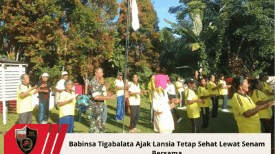 Babinsa Tigabalata Ajak Lansia Tetap Sehat Lewat Senam Bersama