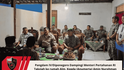 Pangdam IV/Diponegoro Dampingi Menteri Pertahanan RI Takziah ke rumah Alm. Kopda (Anumerta) Amin Nurohman