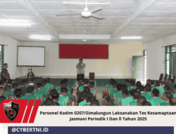 Personel Kodim 0207/Simalungun Laksanakan Tes Kesamaptaan Jasmani Periodik I Dan ll Tahun 2025