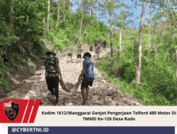 Kodim 1612/Manggarai Genjot Pengerjaan Telford 480 Meter Di TMMD Ke-126 Desa Rado